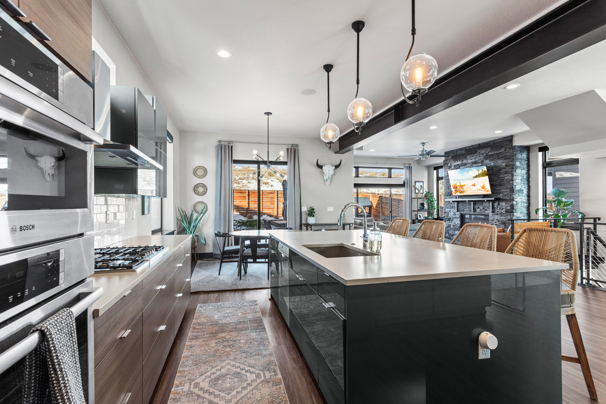 Rustic kitchen stager photography in littleton colorado