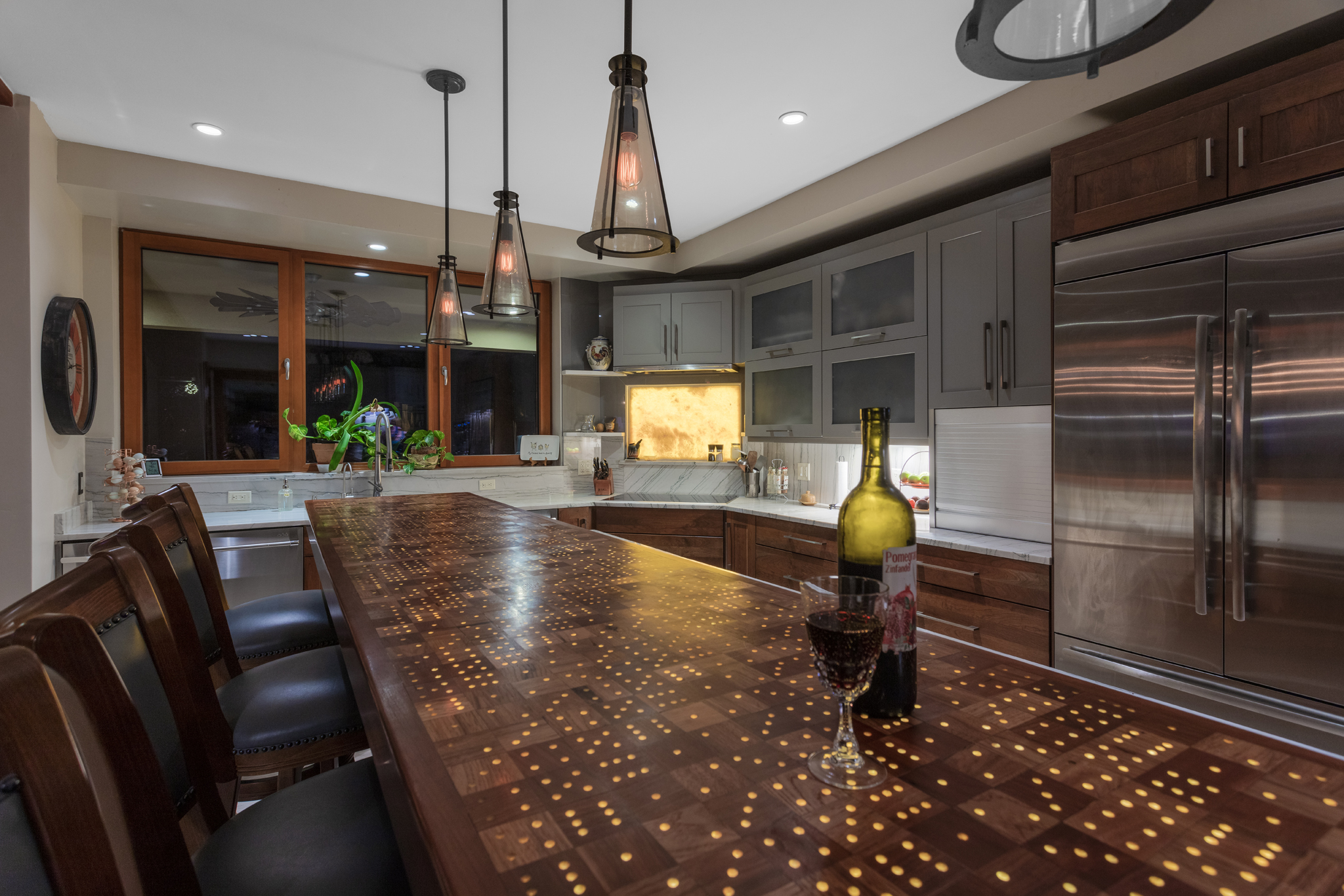 Dusk Interior Twilight Custom Builder Photography Lighting inlay in Golden Colorado