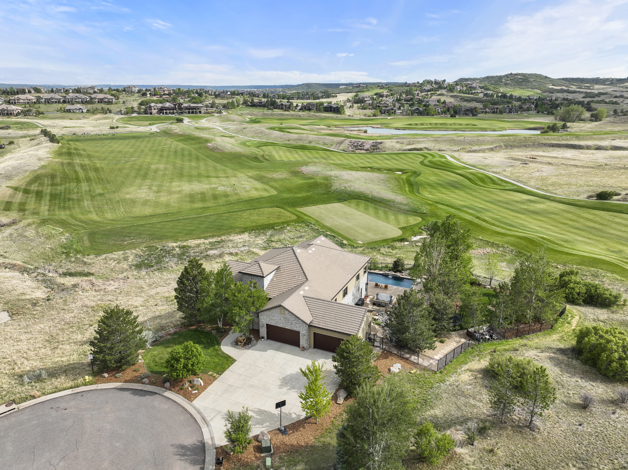 Aerial Photography of a Golf Course property in Parker, Colorado