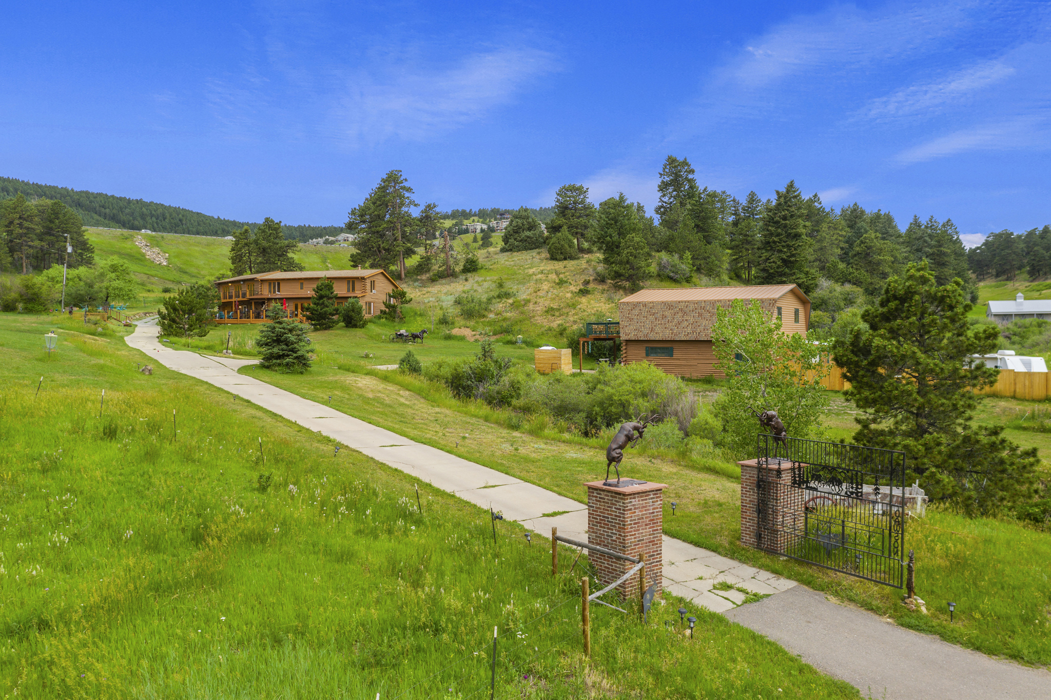 Aerial Drone Photography of an AirBNB VRBO Wedding Venue in Golden, Colorado