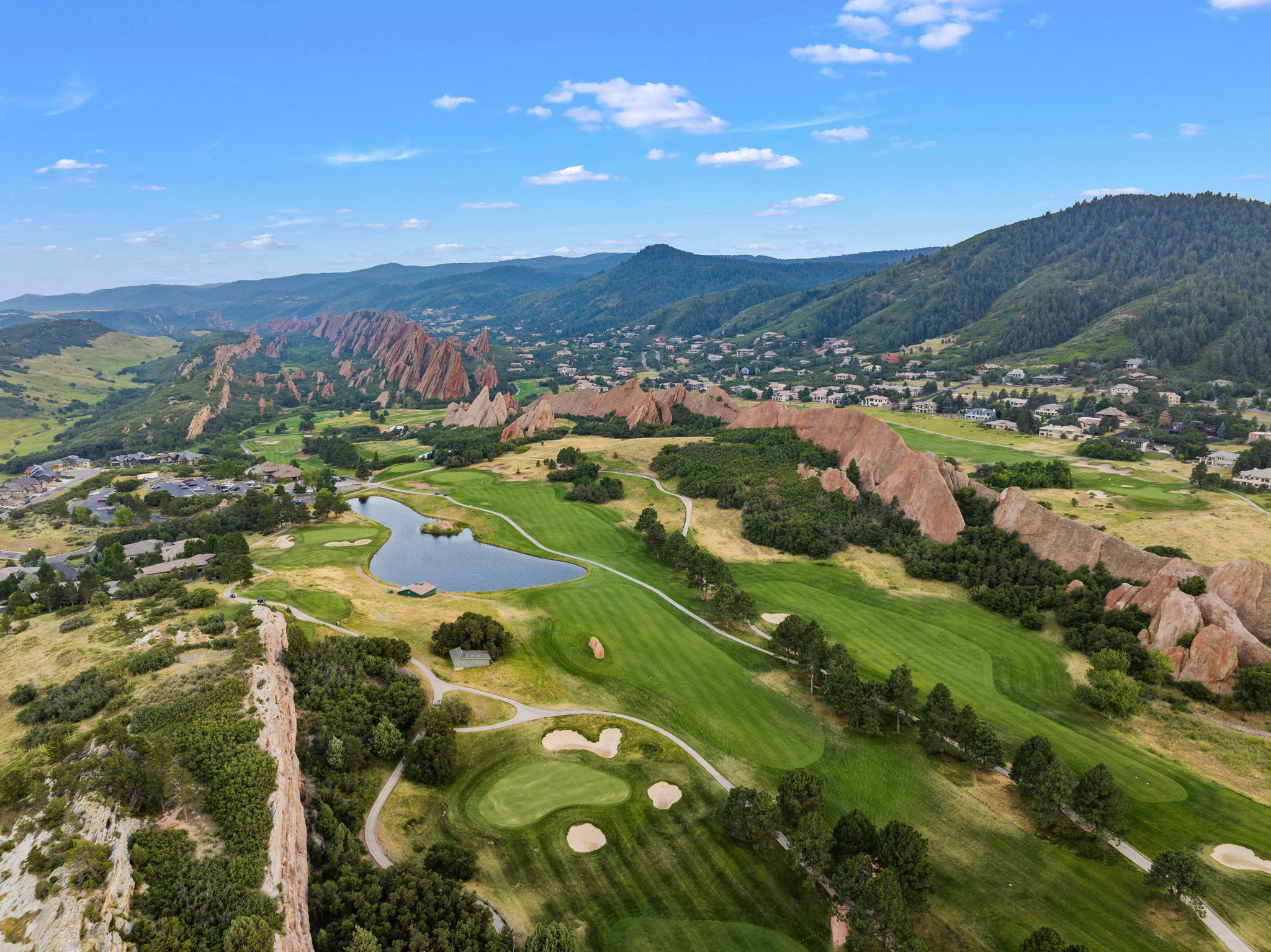 Drone Photography of a Golf Course in Castle Pines, Colorado