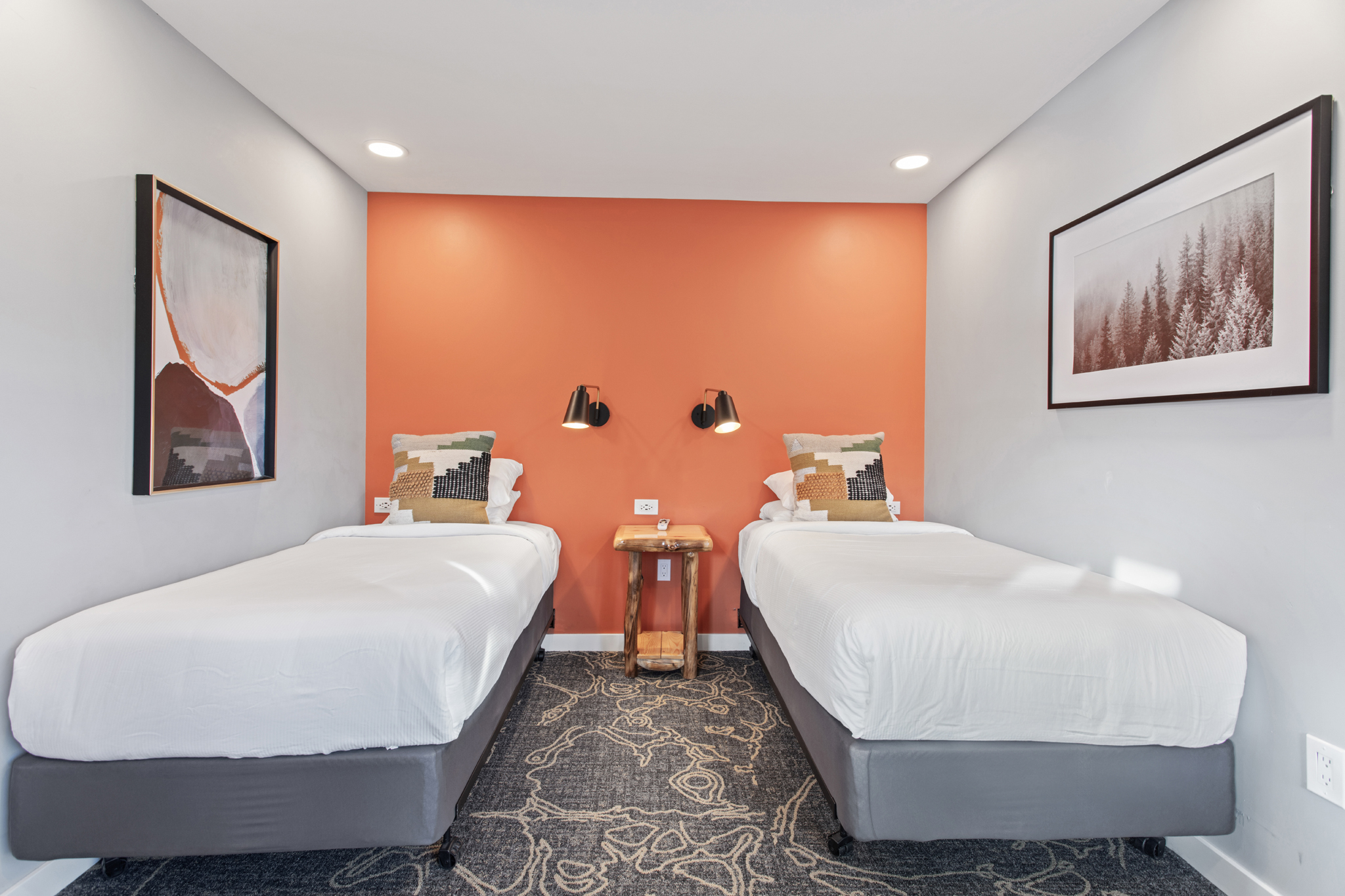 Commerical Architectural Photography of a Hotel bed Room